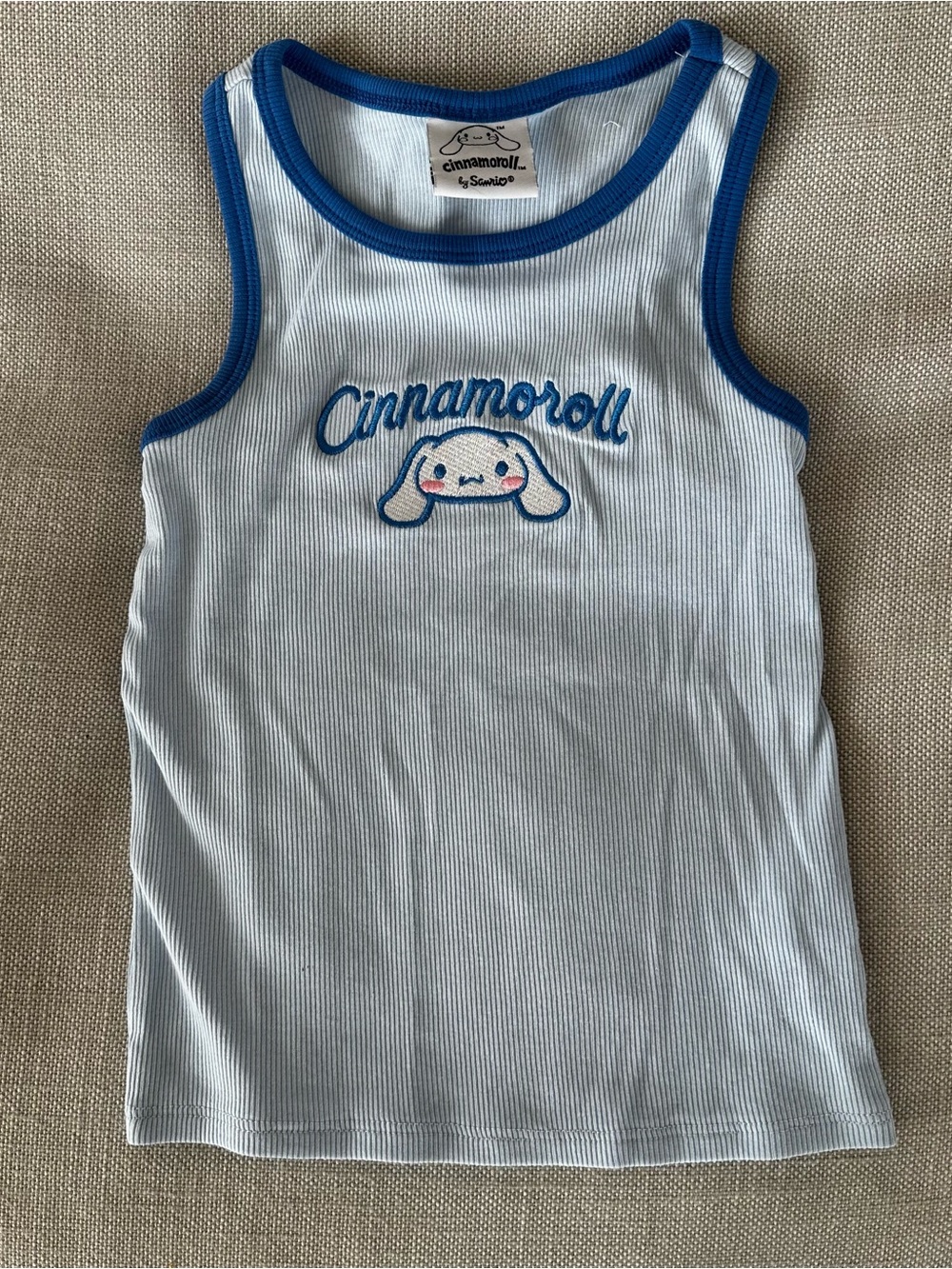 Cinnamoroll by Sanrio Ribbed Tank Top | Kids Size S (7–8) | Kawaii Graphic